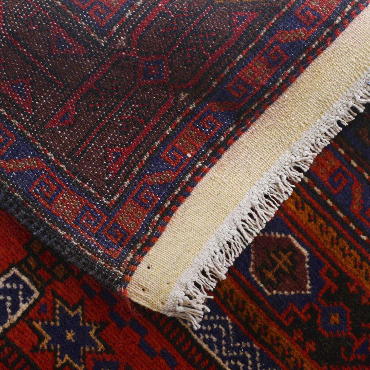 Baluchi Rug Handmade Red Prayer Design 2x4 ft