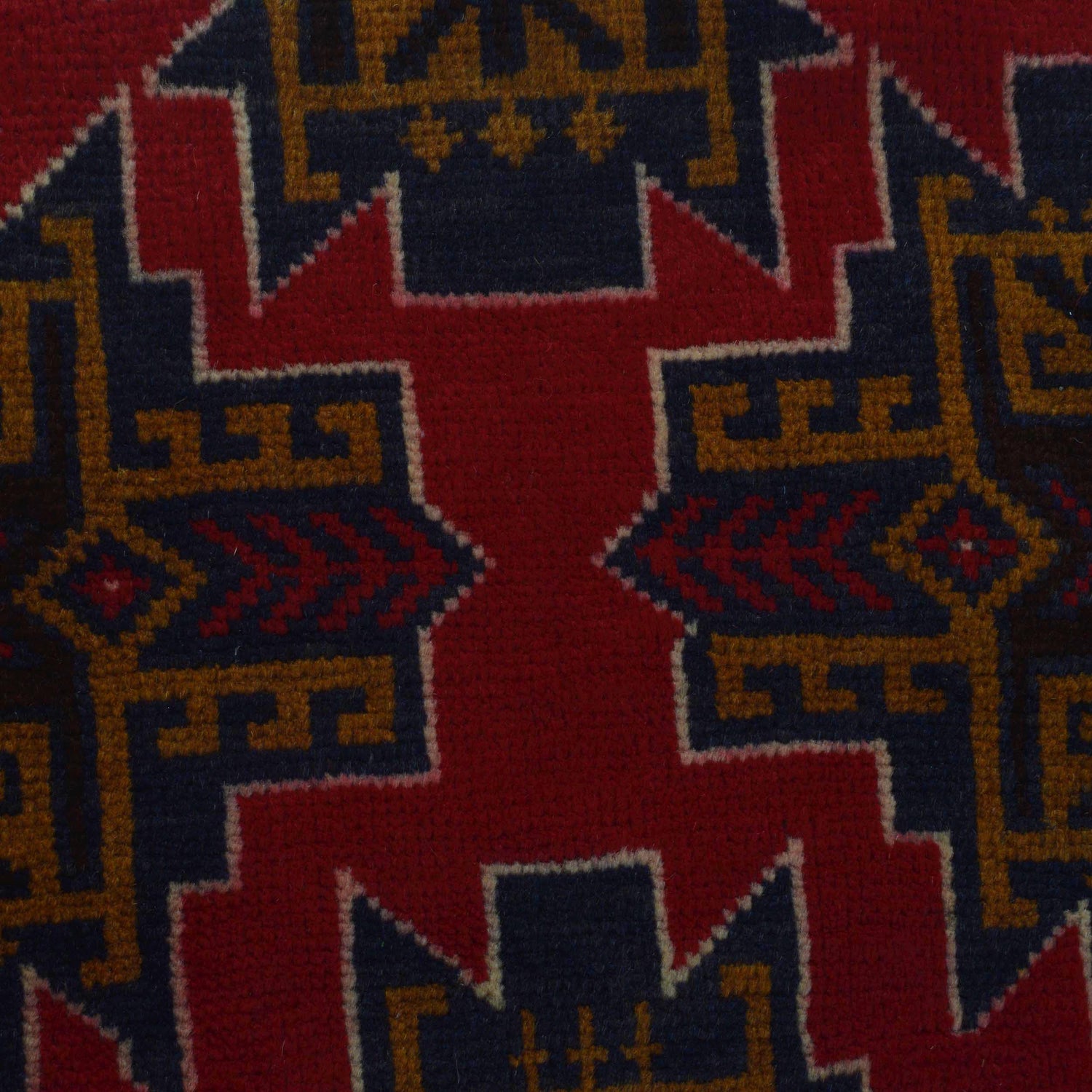 Baluchi Rug Handmade Red Geometric 2x4 ft