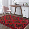 Baluchi Rug Handmade Red Geometric 2x4 ft