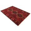 Baluchi Rug Handmade Red Geometric 3x5 ft