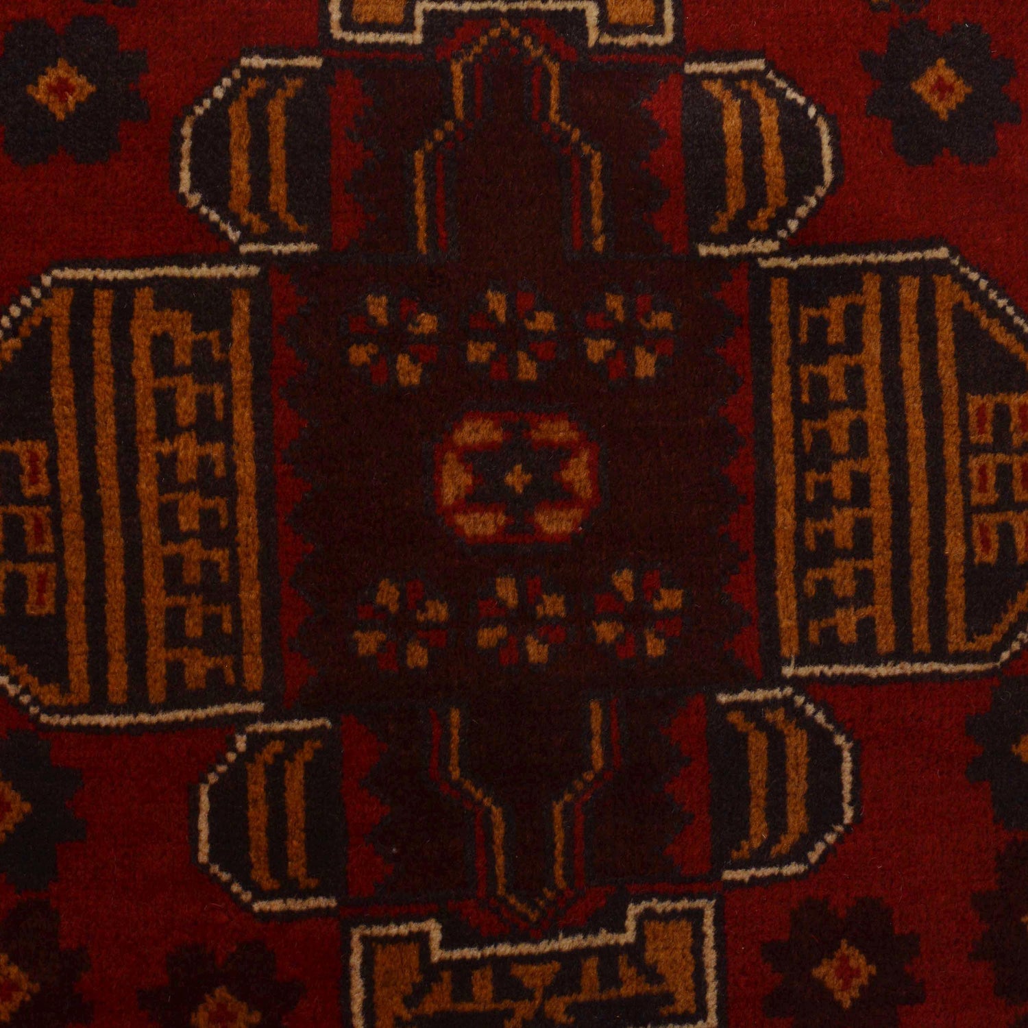 Baluchi Rug Handmade Red Geometric 3x5 ft