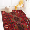 Baluchi Rug Handmade Red Geometric 3x5 ft