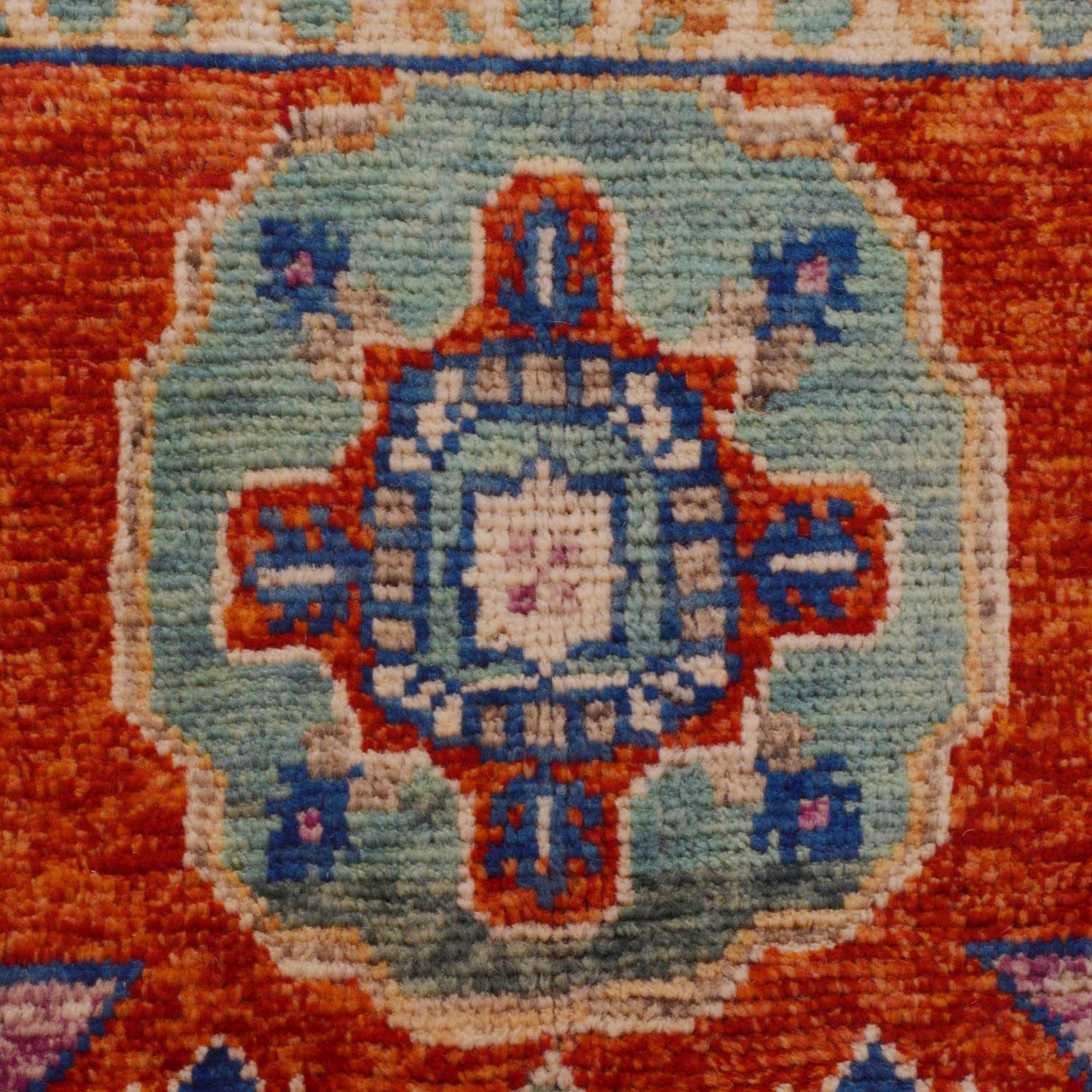 Shirazi Area Rug Handmade Red Medallion 4x6 ft