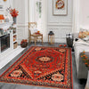 Shirazi Area Rug Handmade Red Medallion 4x6 ft