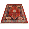 Shirazi Area Rug Handmade Red Medallion 5x8 ft