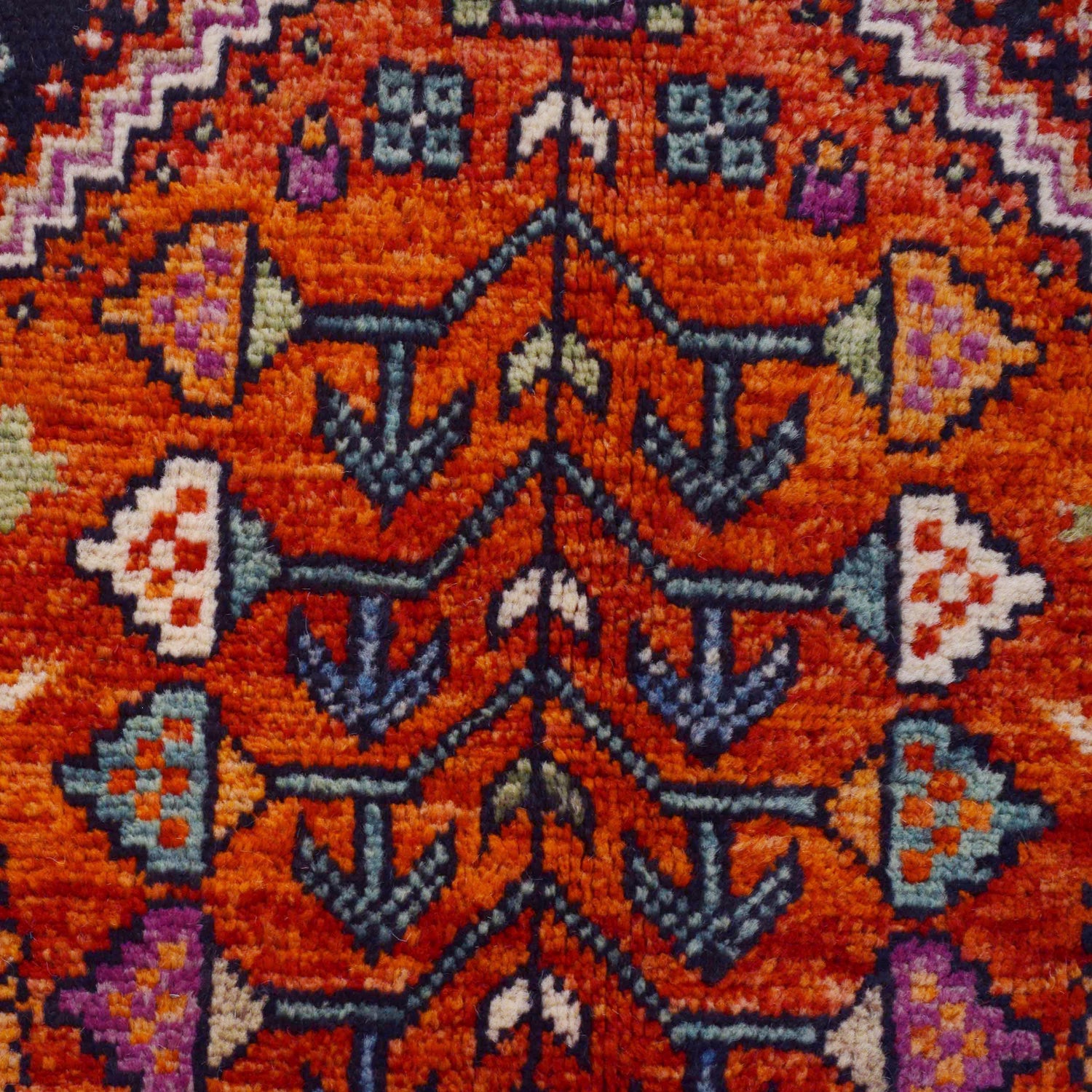 Shirazi Area Rug Handmade Red Medallion 5x8 ft