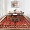 Shirazi Area Rug Handmade Red Medallion 5x8 ft