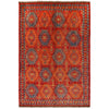 Oushak Area Rug Handmade Red Floral 7x10 ft