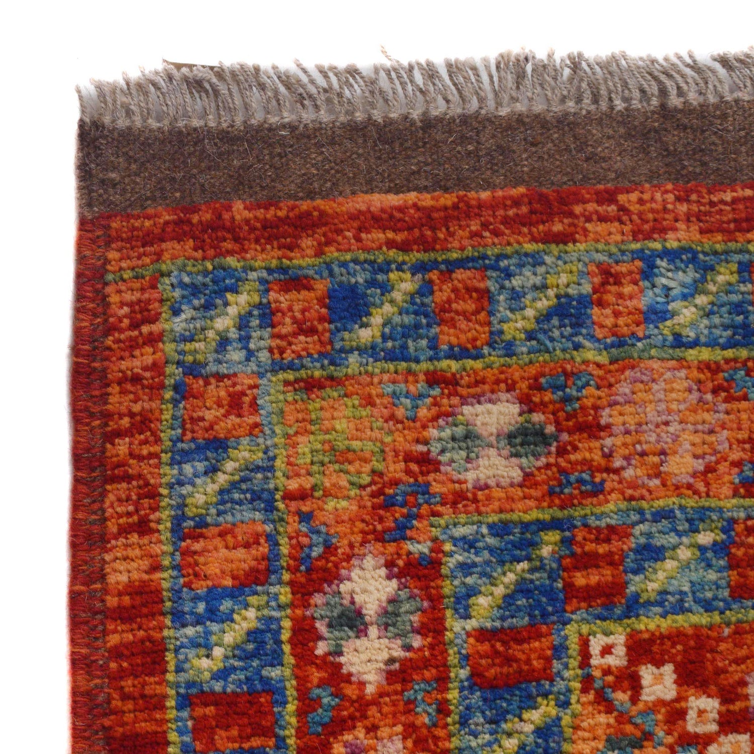Oushak Area Rug Handmade Red Floral 7x10 ft