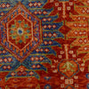 Oushak Area Rug Handmade Red Floral 7x10 ft