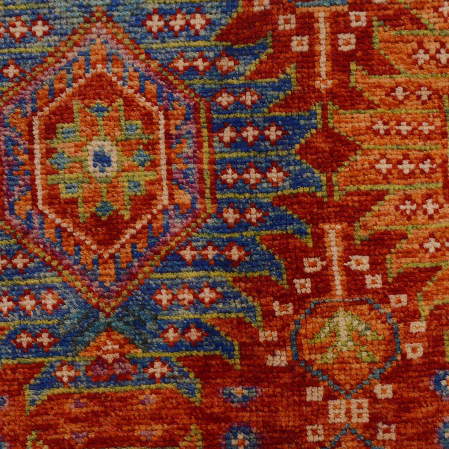 Oushak Area Rug Handmade Red Floral 7x10 ft
