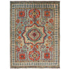 Mamluk Area Rug Handmade Blue Medallion 5x8 ft