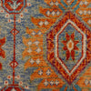 Oushak Area Rug Handmade Blue Floral 5x8 ft