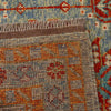 Oushak Area Rug Handmade Blue Floral 5x8 ft