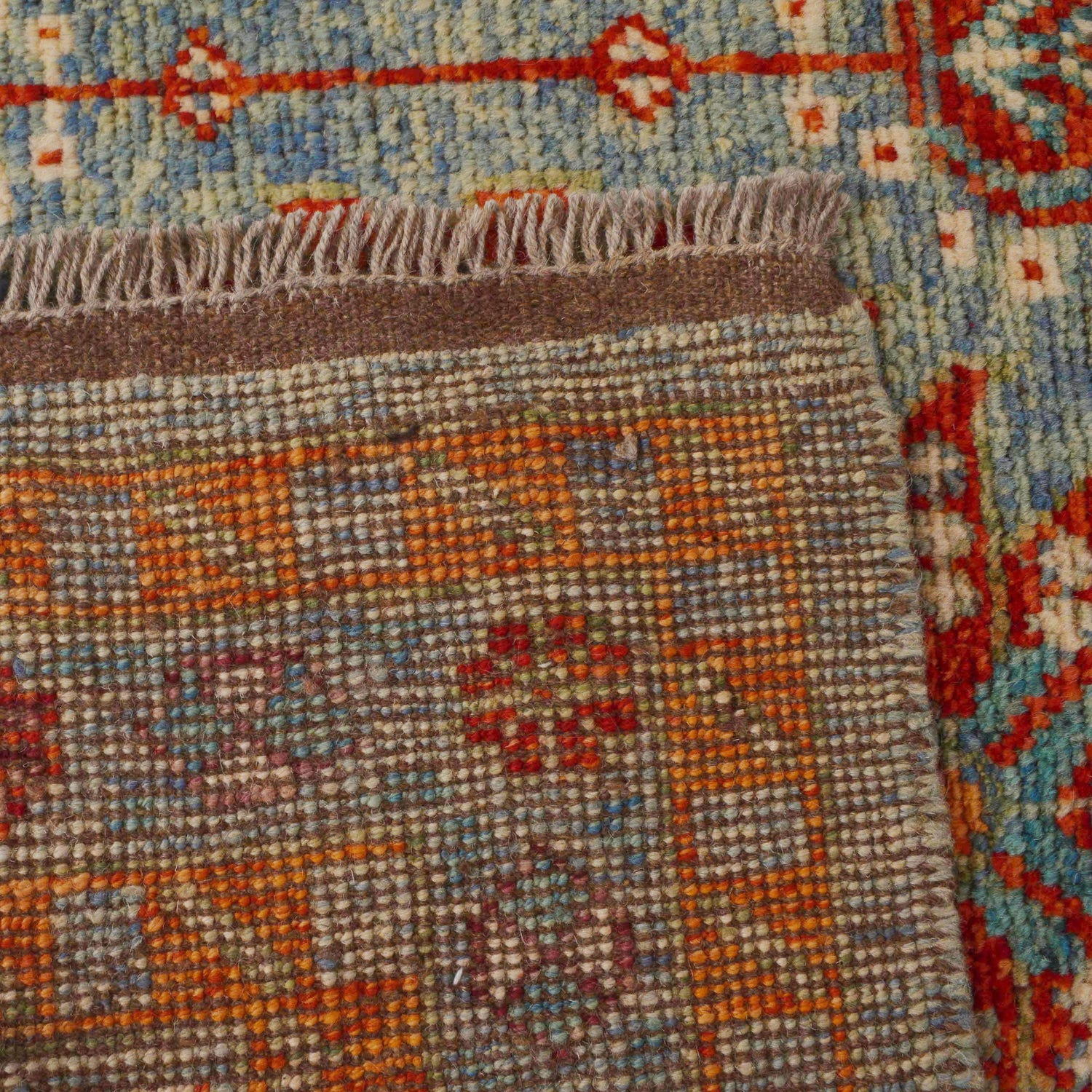 Oushak Area Rug Handmade Blue Floral 5x8 ft