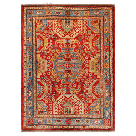 Shirazi Area Rug Handmade Red Medallion 4x7 ft