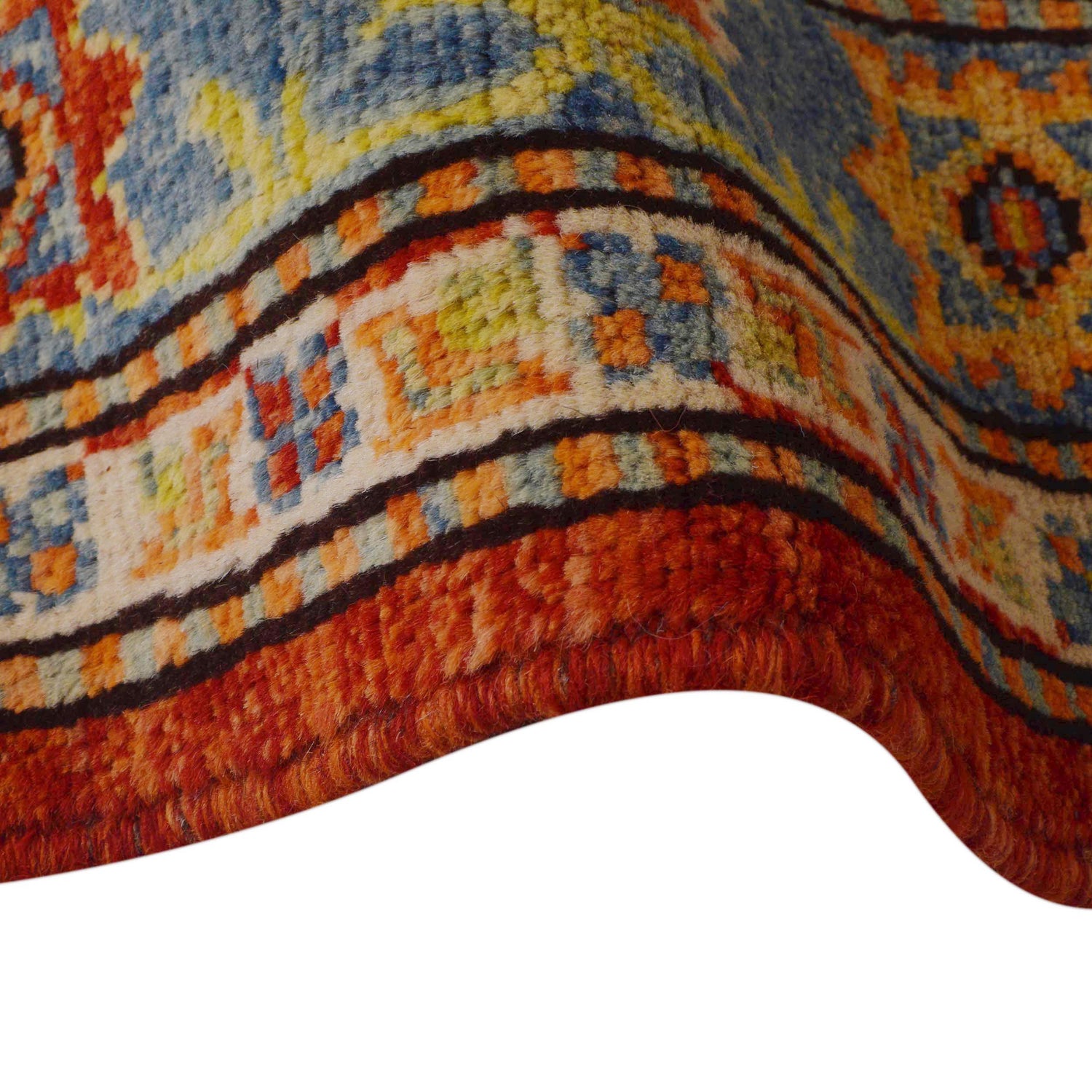 Shirazi Area Rug Handmade Red Medallion 4x7 ft