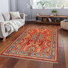 Shirazi Area Rug Handmade Red Medallion 4x7 ft