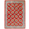 Bokhara Rug Handmade Red Medallion 5x8 ft