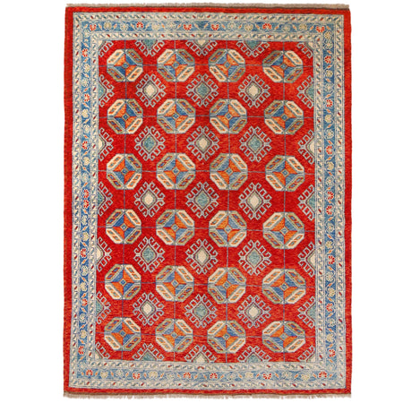 Bokhara Rug Handmade Red Medallion 5x8 ft