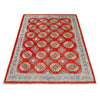 Bokhara Rug Handmade Red Medallion 5x8 ft