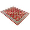 Bokhara Rug Handmade Red Medallion 5x8 ft