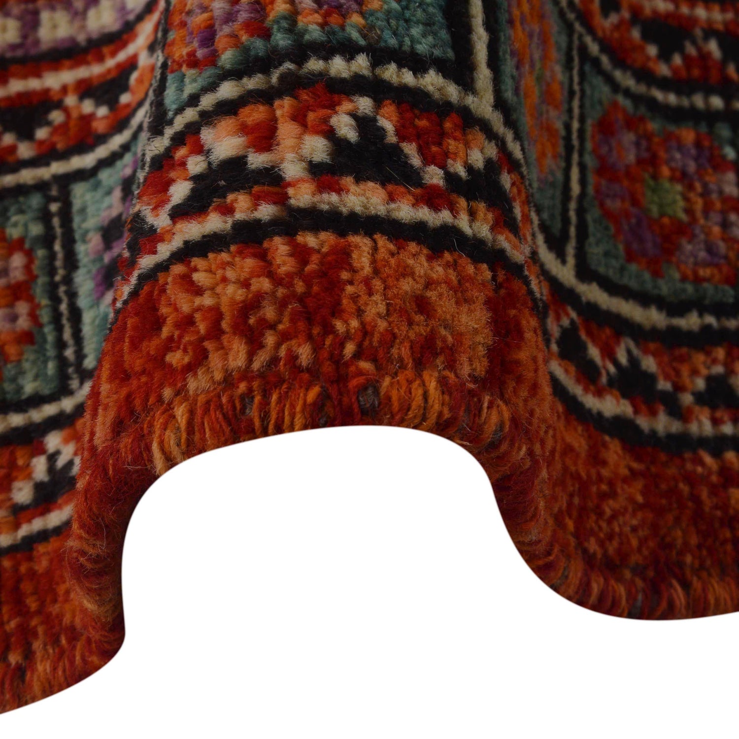 Shirazi Area Rug Handmade Red Medallion 5x8 ft