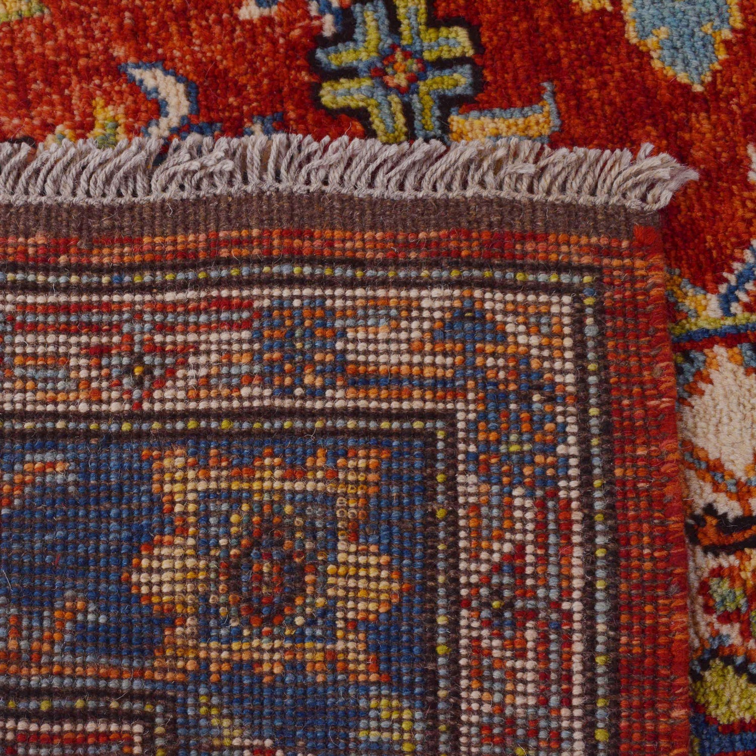 Oushak Area Rug Handmade Red Floral 4x7 ft
