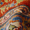 Oushak Area Rug Handmade Red Floral 4x7 ft