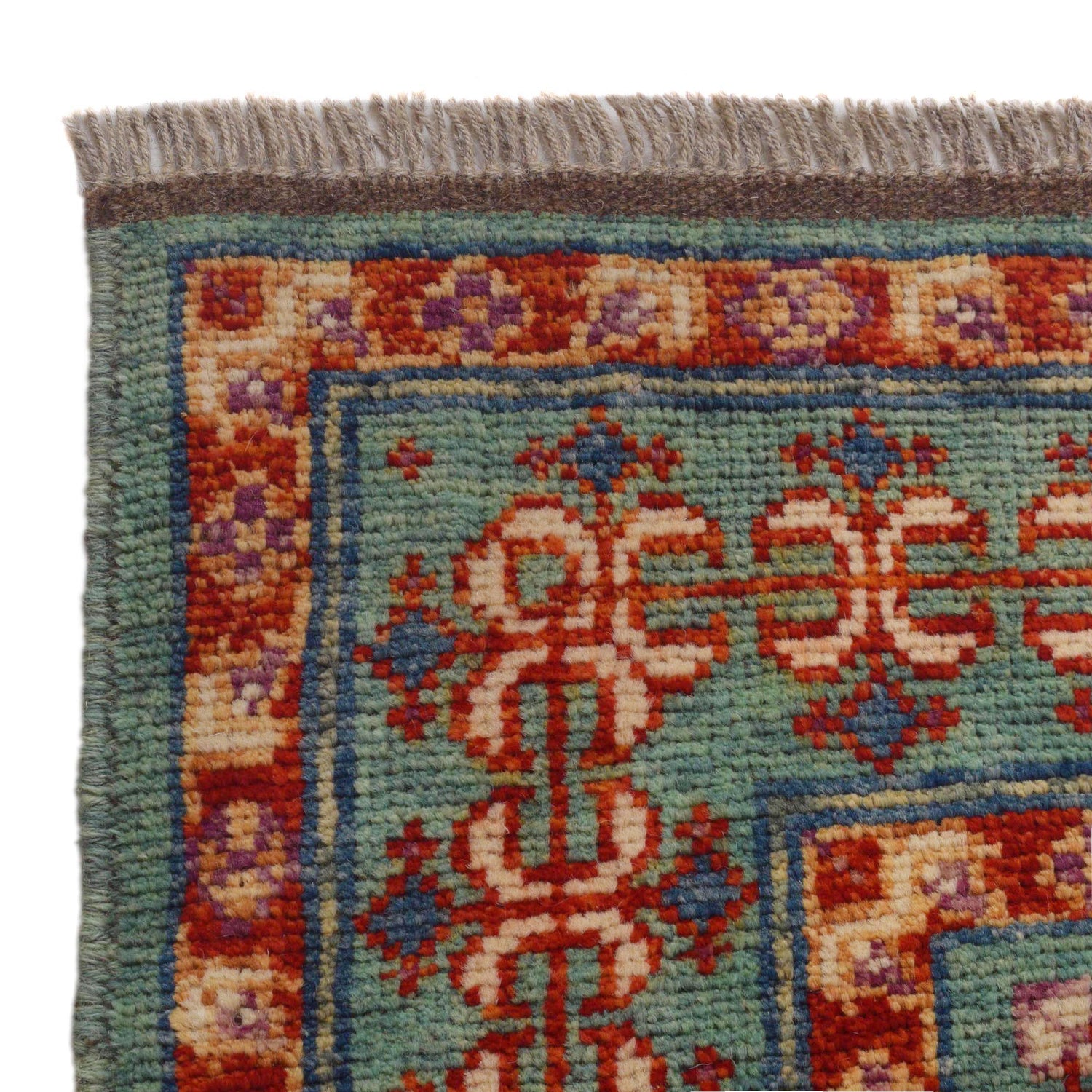 Mamluk Area Rug Handmade Blue Medallion 5x8 ft