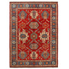 Oushak Area Rug Handmade Red Floral 7x10 ft