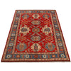 Oushak Area Rug Handmade Red Floral 7x10 ft