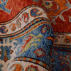 Oushak Area Rug Handmade Red Floral 7x10 ft