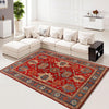 Oushak Area Rug Handmade Red Floral 7x10 ft