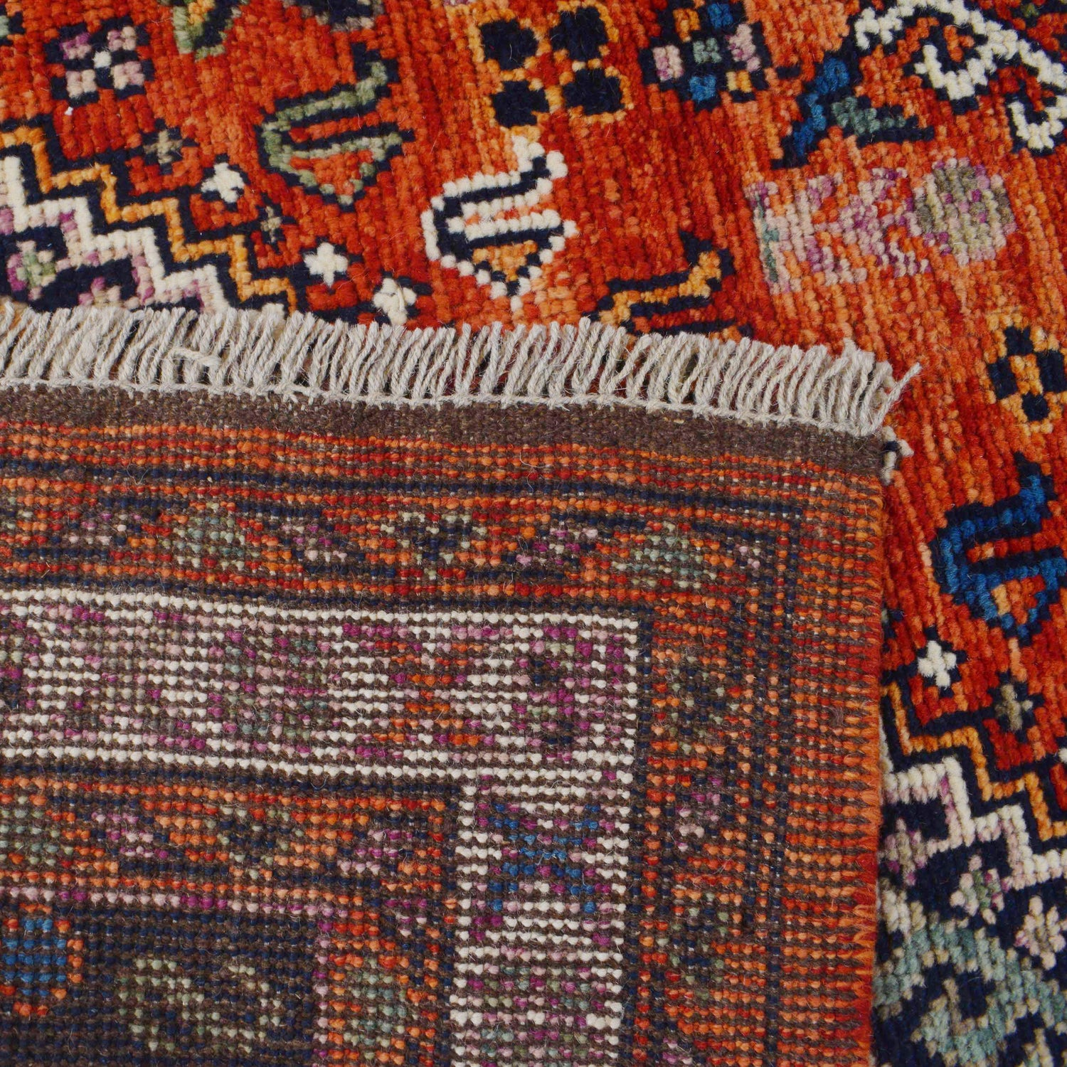 Shirazi Area Rug Handmade Red Medallion 4x7 ft