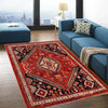 Shirazi Area Rug Handmade Red Medallion 4x7 ft