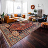 Shirazi Area Rug Handmade Multi Medallion 5x8 ft