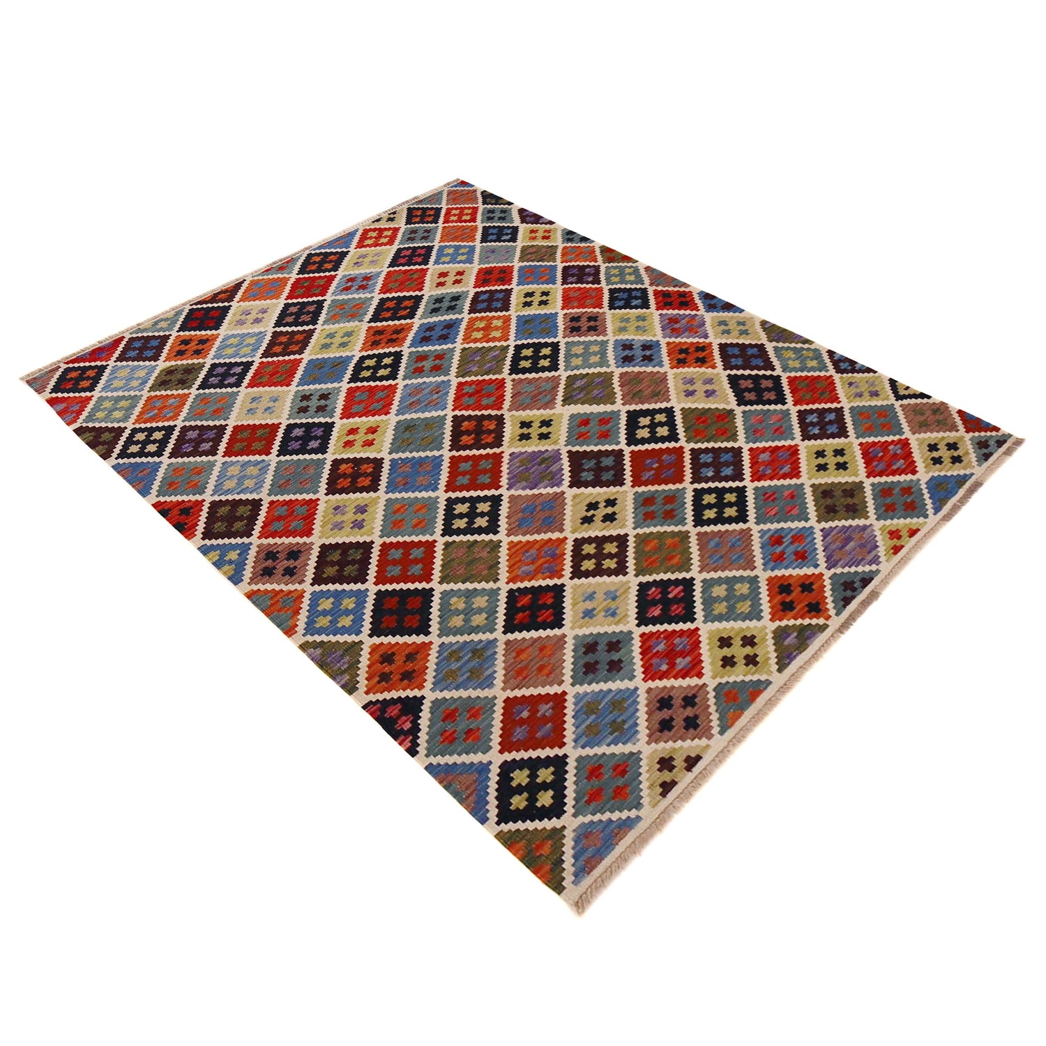 Handmade Multi Kilim Geometric 4x7 ft