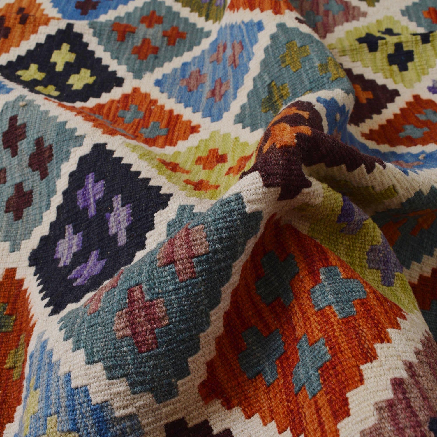 Handmade Multi Kilim Geometric 4x7 ft
