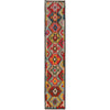 Handmade Multi Kilim Geometric 10' Runner