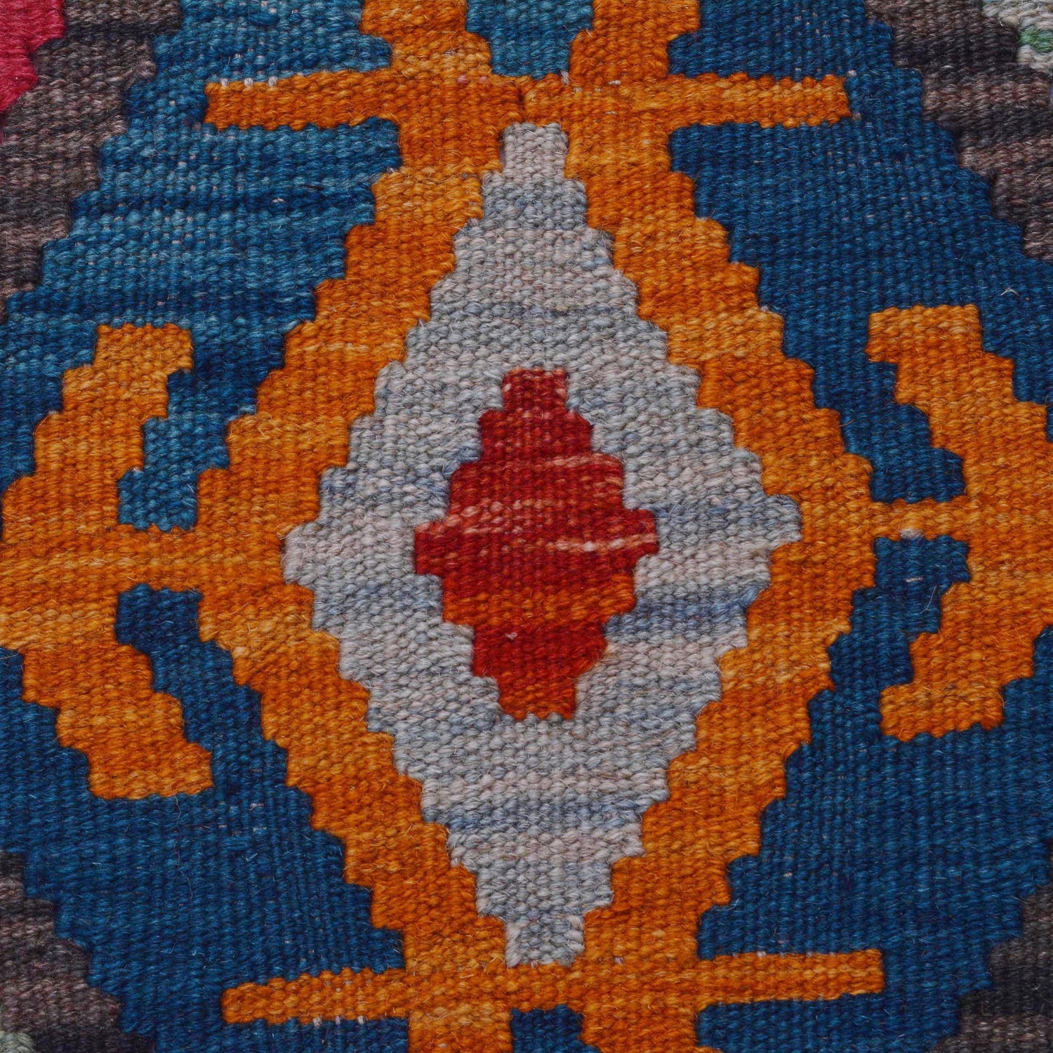 Handmade Multi Kilim Geometric 10' Runner