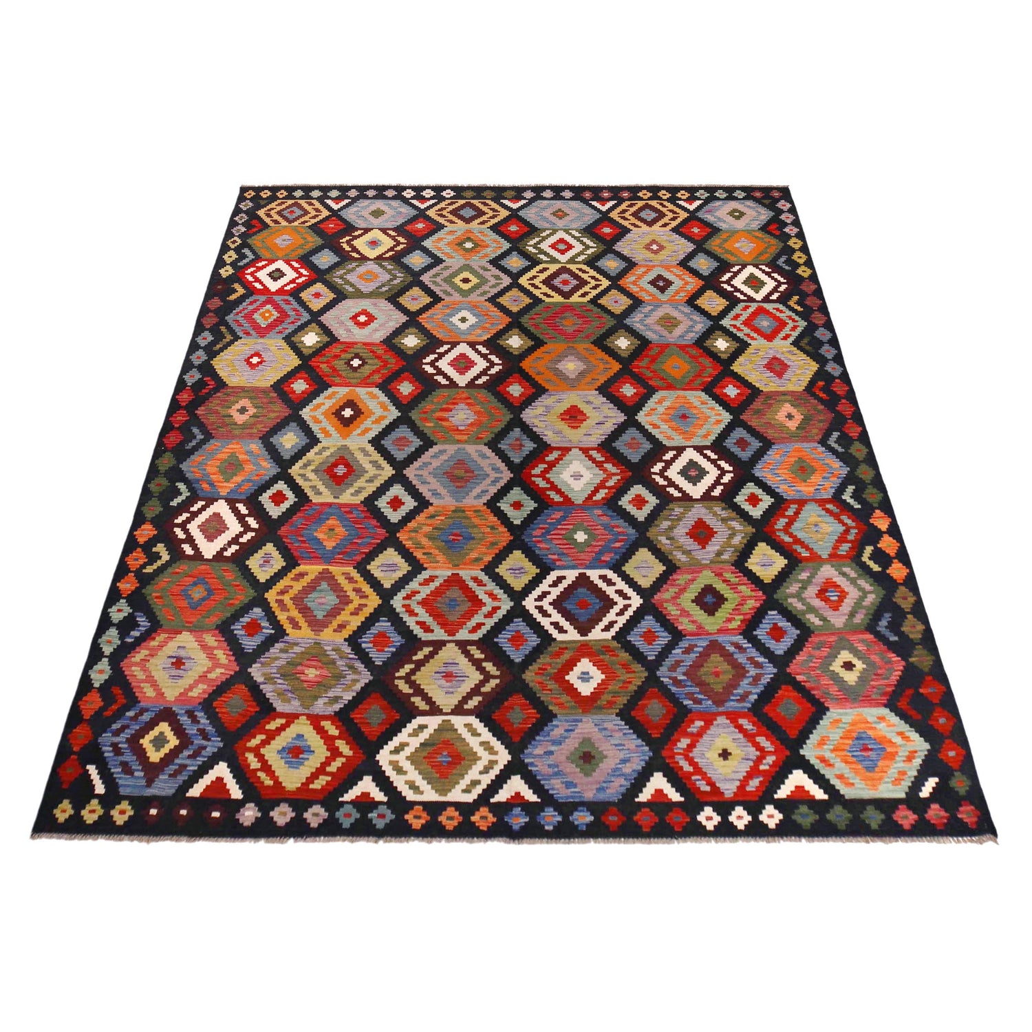 Handmade Multi Kilim Geometric 8x10 ft