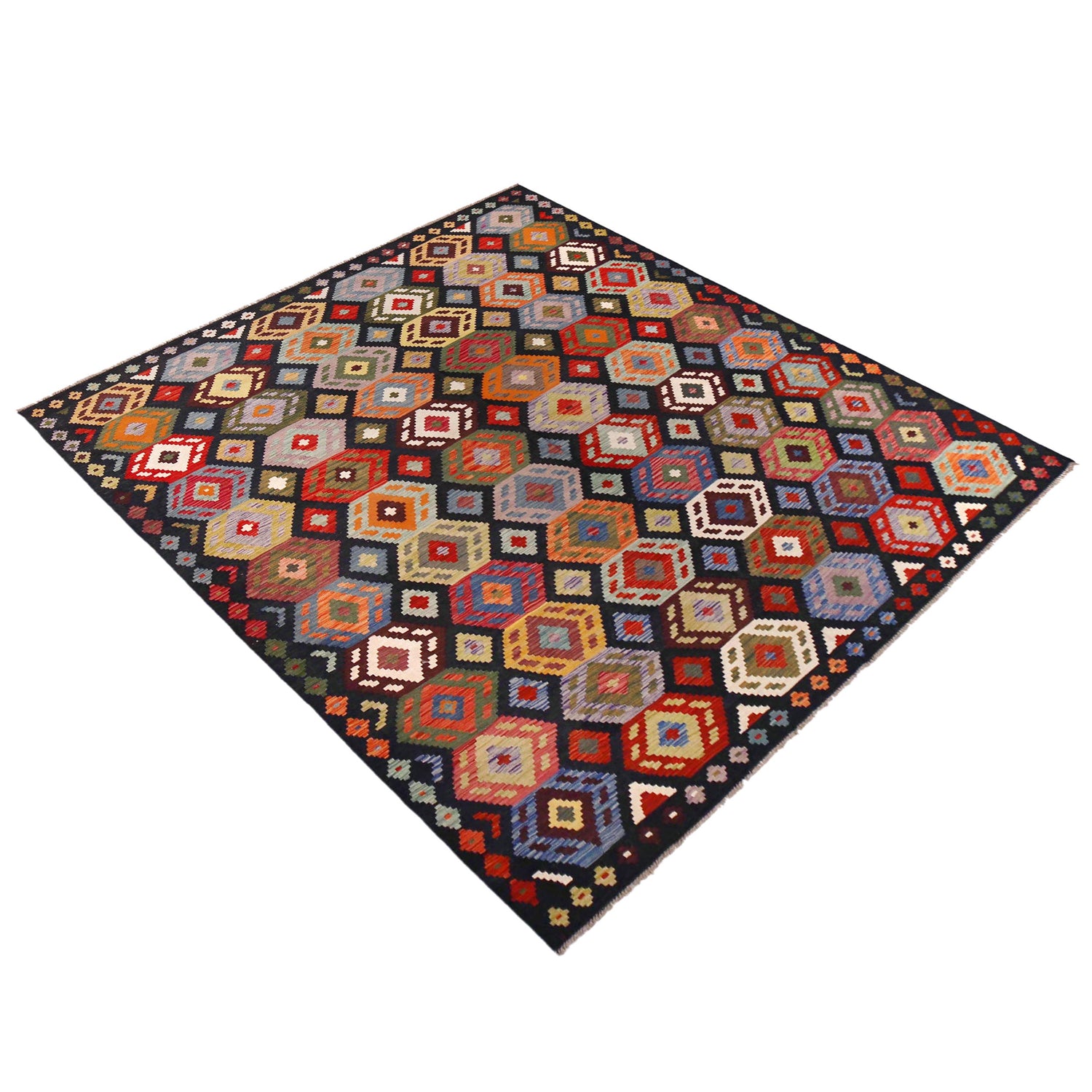 Handmade Multi Kilim Geometric 8x10 ft