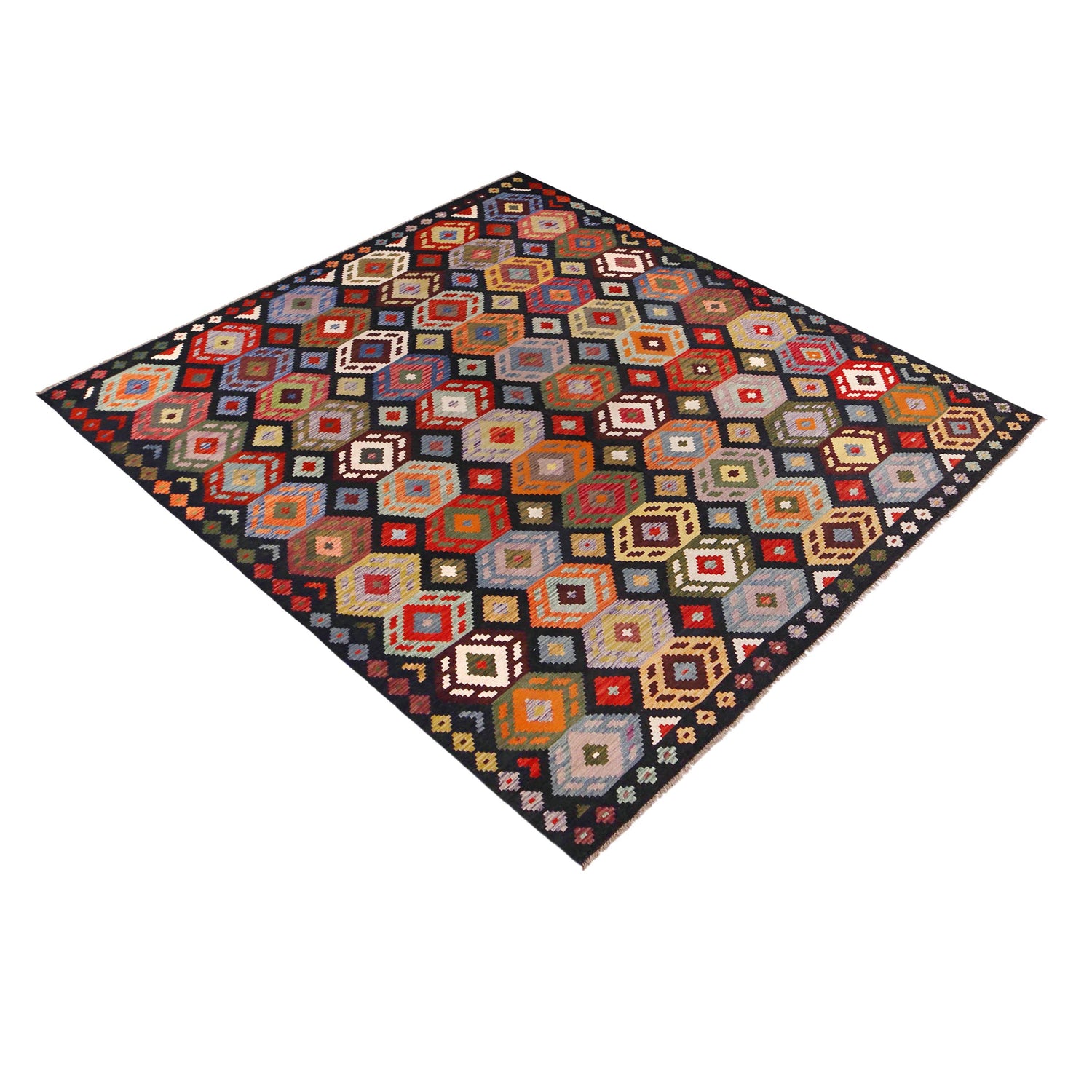 Handmade Multi Kilim Geometric 8x10 ft