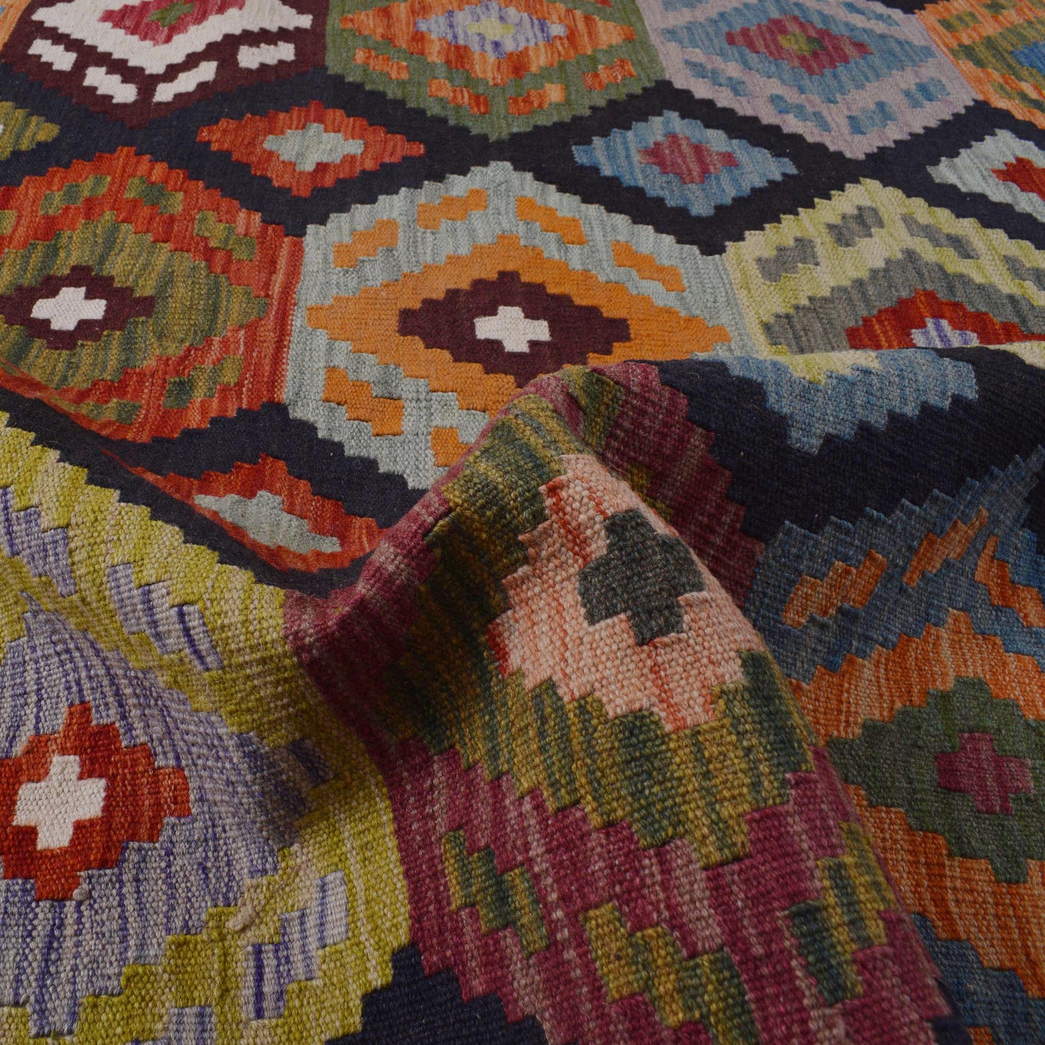 Handmade Multi Kilim Geometric 8x10 ft