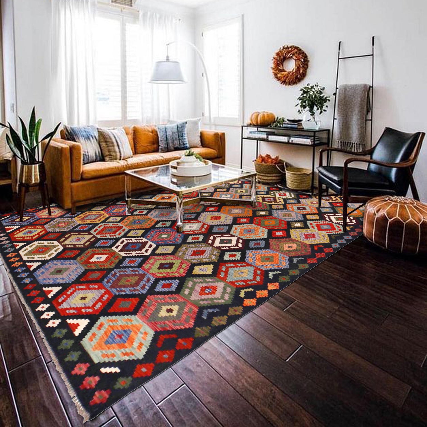 Handmade Multi Kilim Geometric 8x10 ft