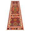 Handmade Multi Kilim Geometric 10' Runner