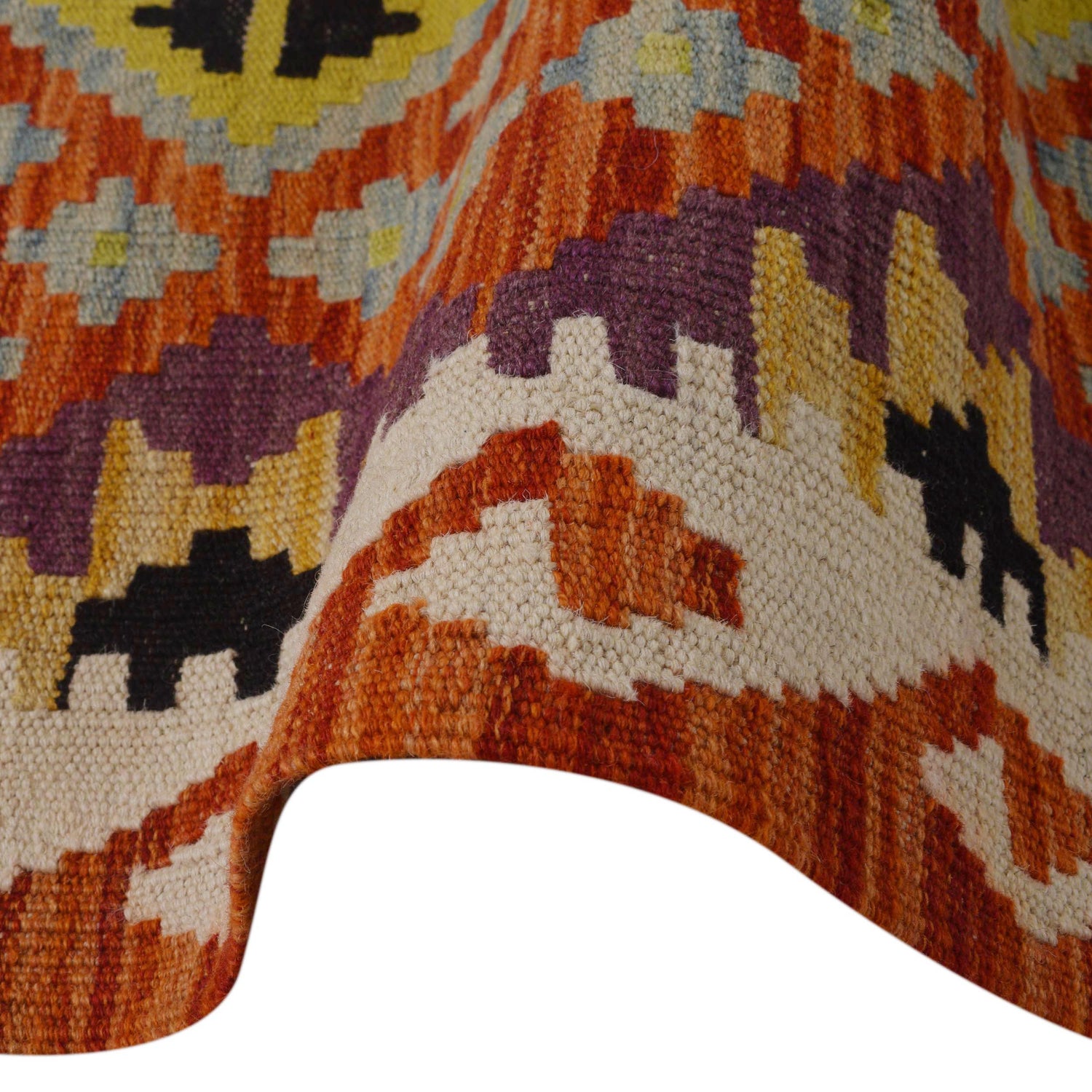 Handmade Multi Kilim Geometric 10' Runner