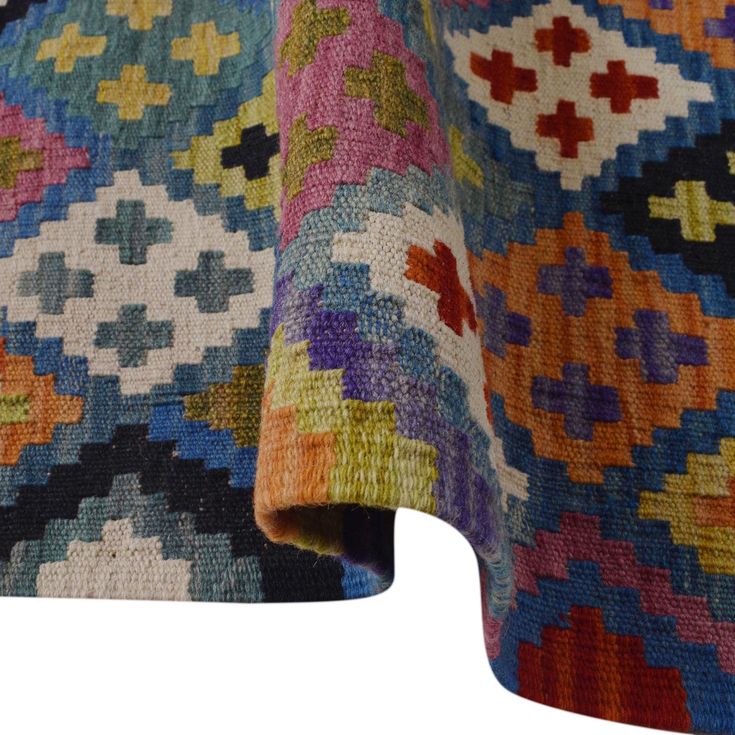 Handmade Multi Kilim Geometric 4x7 ft