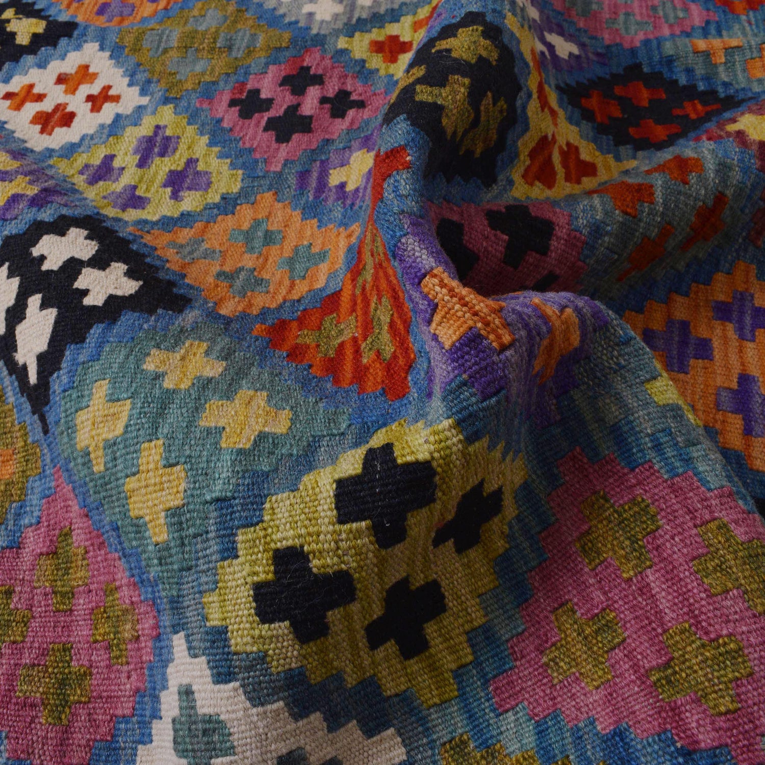 Handmade Multi Kilim Geometric 4x7 ft
